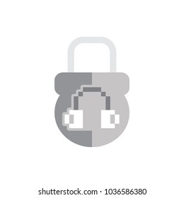 Podcast Lock Logo Icon Design