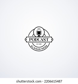 podcast logo best vector simple and elegant design