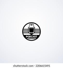 podcast logo best vector simple and elegant design