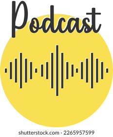 Podcast logo design. podcast icon, logo design template