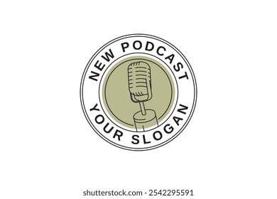 Podcast logo design, mic logo design