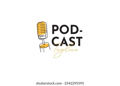 Podcast logo design, mic logo design