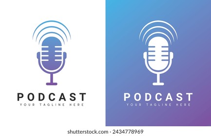 Podcast Logo Design Mick Logotype Speaker Voice Note