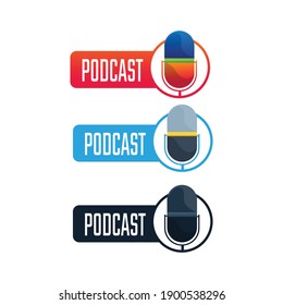 podcast logo design template, podcast logo design concept