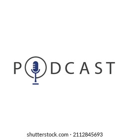 Podcast Logo Design Template, Microphone Icon Design Vector