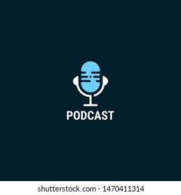 Podcast Logo Design Vector Template