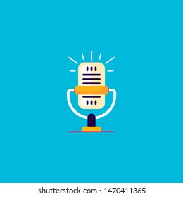 Podcast Logo Design Vector Template