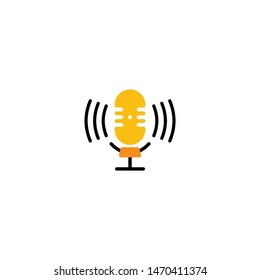 Podcast Logo Design Vector Template