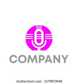 podcast logo icon design template sign