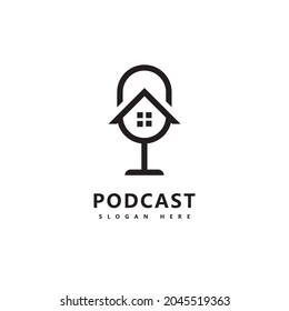 Podcast Logo icon Design Vector Template  microphone symbols
