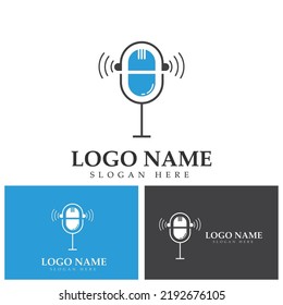 Podcast Logo icon Design Vector Template microphone symbols