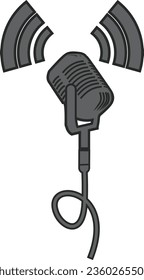 Podcast Logo-Symbol Design-Vektorgrafik