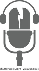 Vector de diseño de iconos con logotipo de podcast