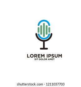 podcast logo icon designs vector