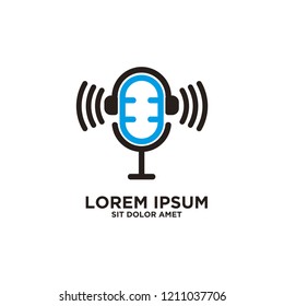 podcast logo icon designs vector