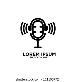 podcast logo icon designs vector