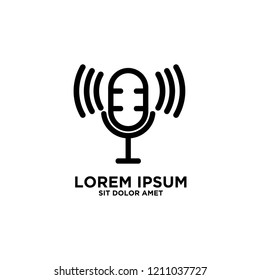 podcast logo icon designs vector