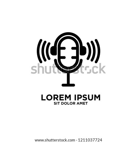 podcast logo icon designs vector