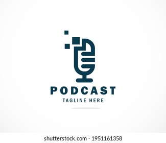 Podcast Logo Symbol podcast digitalen Logo kreative Design Vektorgrafik