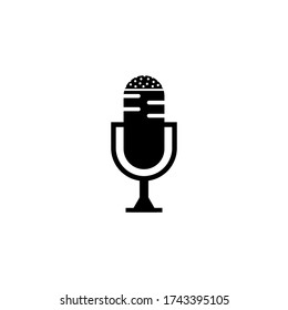 vector del icono del logotipo del podcast, concepto del logotipo del podcast 