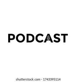 podcast logo icon vector , podcast logo concept 