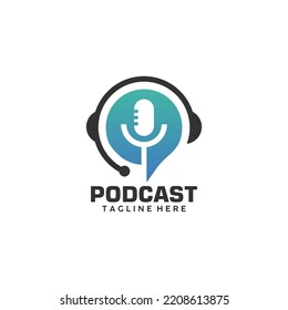 podcast logo icon vector isolated