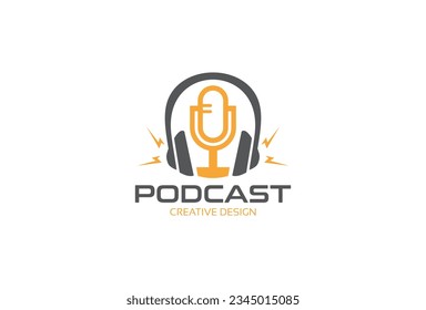 podcast logo icon vector isolated