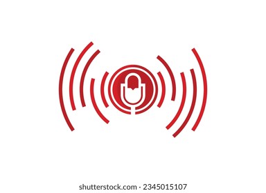 Podcast-Logo-Symbol, Vektorgrafik einzeln