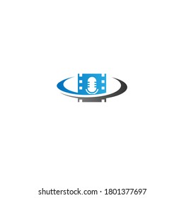 Podcast logo icon vector template illustration