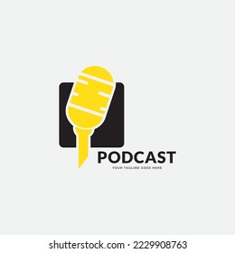 podcast logo icon vector template.