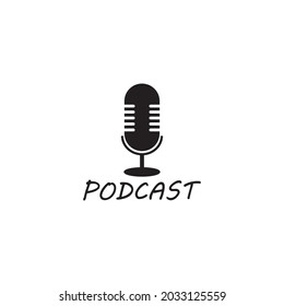 Podcast logo ilustration vector template