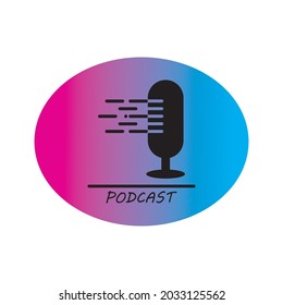 Podcast-Logo-Vorlage, Vektorvorlage