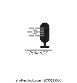 Plantilla vectorial de ilustración del logotipo de podcast