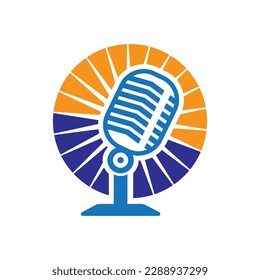 Podcast logo images illustration design