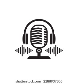 Podcast logo images illustration design