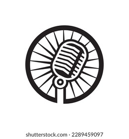 Podcast logo images illustration design