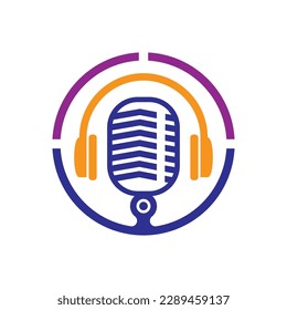 Podcast logo images illustration design