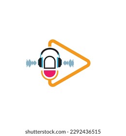 Podcast logo images illustration design
Podcasts Flat vector illustration, icon, logo design
