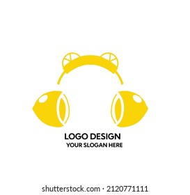 podcast logo ,lemon podcast logo with white background, classic style perfect for podcast logo or cafe logo