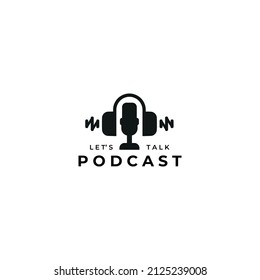 podcast logo line art vector illustration design creative nature minimalist monoline outline linear simple modern