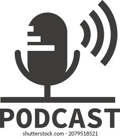Podcast logo. Simple vector icon.