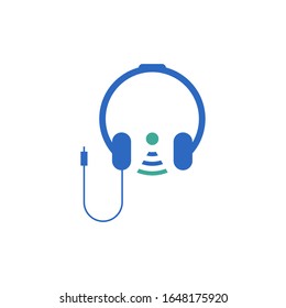 Diseño de icono vectorial de la plantilla de logotipo de podcast