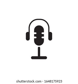 Diseño de icono vectorial de la plantilla de logotipo de podcast