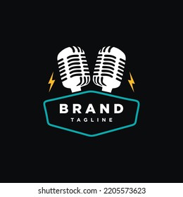 Podcast  Logo Template vector ilustration inspiration
