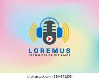 Podcast-Logo-Vorlage, Vektorgrafiken