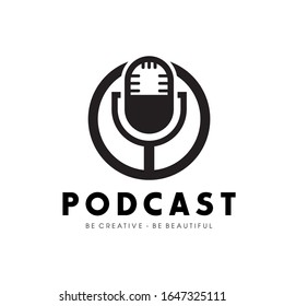 Podcast-Logo, Podcast-Vektorillustration