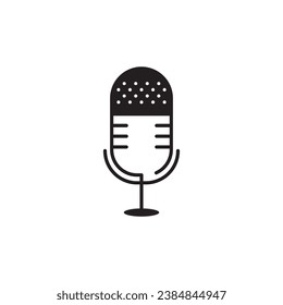 Podcast logo vector design with modern trendy microphone audio.