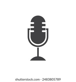 Podcast logo Vector diseño plano