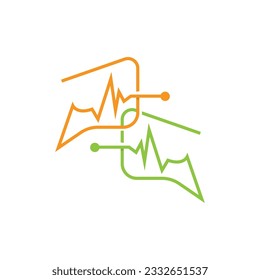 Podcast Logo, Vector, Headset and Chat, Simple Vintage Microphone Design