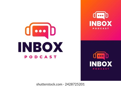 Podcast Logo Vector Icon in modern and minimalist style